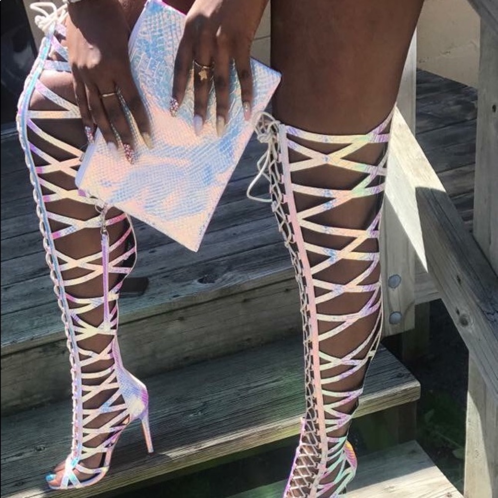 Pink Hologram Heels